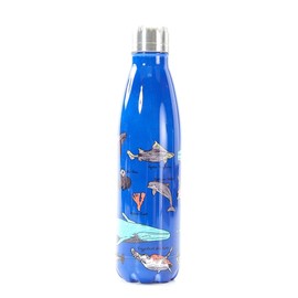 Eco Chic Reusable Thermal Bottle Stainless Steel Leakproof Insulated Water Bottle (Sea Creatures Blue)