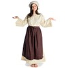 HEMAD Medieval apron Repanse made of cotton, brown, red, green,