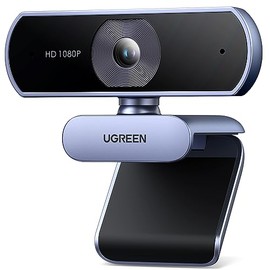 UGREEN Cámara Web HD con Micrófono 1080P30FPS,Corrección de Luz Automática                                                                            