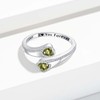 SAIERMEI Adjustable August Birthstone Ring for Teens & Women -