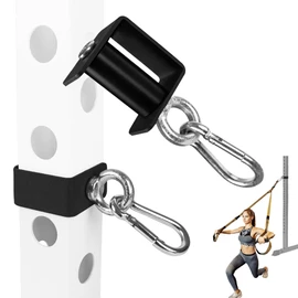 VANROUG 2 Pcs Power Rack Attachments with Quick Connect Buckles, O-Ring Attachment for Power Rack Squat Racks, Heavy Duty Power Rack Shackle Band Attachment, Resistance Band Hooks Fits 1 Inch Holes