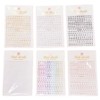 Funny Nail lettering alphabet nail stickers 6-piece set, 1 piece, gold, silver, black, white, rose gold, rainbow / 퍼니네일 레터링 알파벳 네일스티커 6종 세트, 1개, 골드, 실버, 블랙, 화이트, 로즈골드, 레인보우