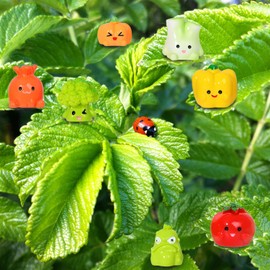 Plant Magnets Vegetable for Potted Plants, 10 PCS Cute Onions Tomatoes Broccoli Cabbage Pumpkin Magnetic Accessories for Plant Lovers Gifts, Indoor Office House Potted Plants Funny Unique Decorations