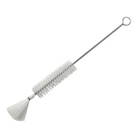 As One ABS-S5PW Syringe Cleaning Brush, PBT Bristle, White, 8.3 x 2.6 x 0.7 inches (210 x 65 x 18 mm)