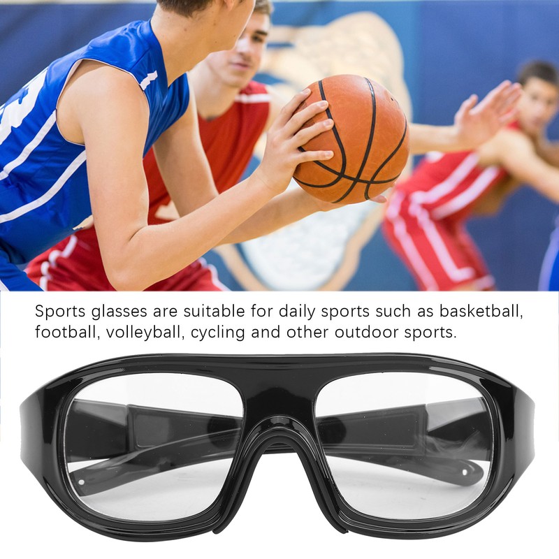 Impactresistant PC Sports Basketball Glasses Removable Headmounted Protective Goggles(black )