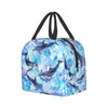 Hulnulnu Ocean Dolphin Insulated Lunch Bag,Summer Sea Animal Blue Reusable
