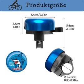 Bicycle Bell for Children's Bicycle, Boys Girls Gift for Birthday, Children's Day (Blue 02)