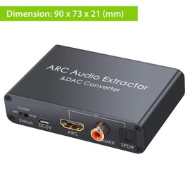 DAC Audio Converter ARC Audio Extractor HDMI-Compatible Optical SPDIF Coaxial to Analog 3.5mm Digital to Analog Audio Converter