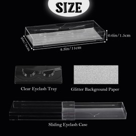 Empty Lash Boxes,30 Pack False Eyelash Packaging Customizable Lash Cases Bulk Eyelash Storage,Lash Box Packaging Eyelash Storage Containers,Premium Lash Display False Eyelash Protection (Silver)