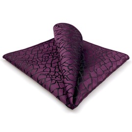 S&W SHLAX&WING Mens Pocket Squares Purple with Dark Fringe Groom's Accessories