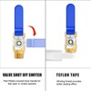 GASHER 3PCS 1/2 Inch Brass Mini Ball Valve Shut Off