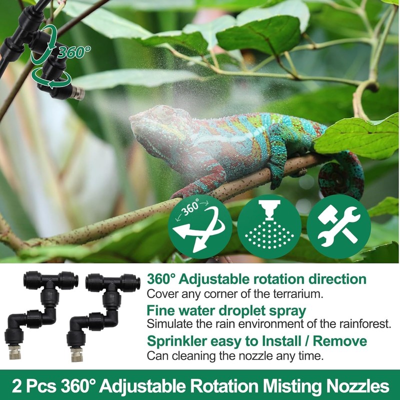 MECESOR Automatic Reptile Mister for Reptile Tank Smart Reptiles Mister