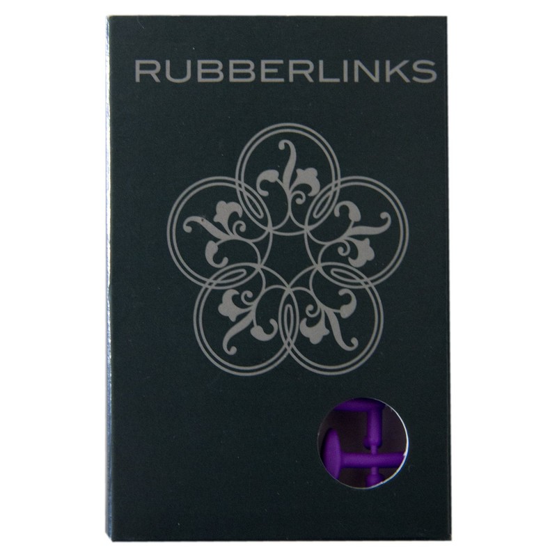 Purple Rubber Cufflinks