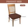 sourcing map 4Pcs Stretch Jacquard Seat Covers, Dining Chair Seat