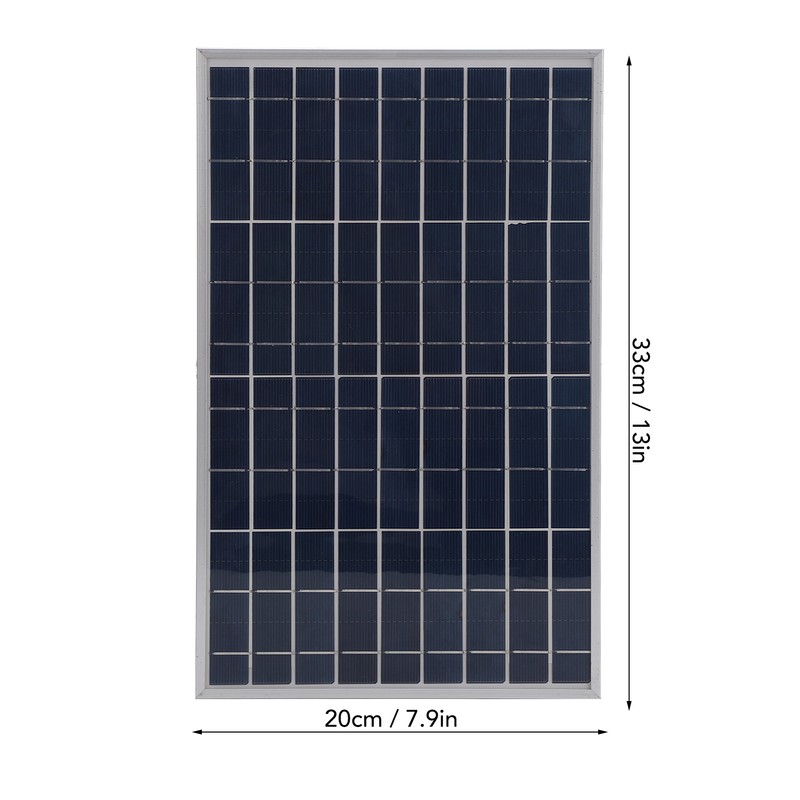 Solar Panel 10W 12V Polycrystalline IP65 Waterproof Portable 30A Solar
