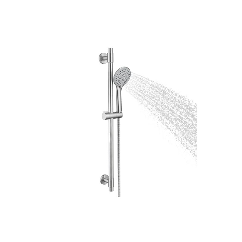 Adjustable 30-Inch Shower Slide Bar with 5-Function Handheld Shower Head,