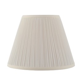 Aspen Creative 33055, Hardback Empire Transitional Spider Lamp Shade, Mushroom Pleated Off-White, 7" Top x 13" Bottom x 10" Slant