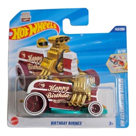Hot Wheels Birthday Burner Die-Cast Car, Collector's Edition, Limited Treasure Hunt WITH PROTETIVE CASE