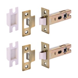 HANDLEZONE® 2 Pack 76mm / 3 inch Antique Bronze Premium Tubular Mortice Latch, Catch for Internal Timber Doors - 57mm Backset