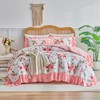 Flower Comforter Set Twin Size 68 * 86in - White