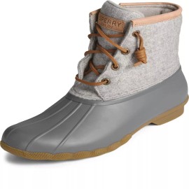Sperry Womens Saltwater Emboss Wool Boots, Dark Grey, 8 M US Sz_8_Dark Grey