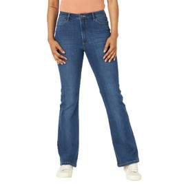 Wrangler Womens High Rise Bold Boot Jeans, Hudson, 10 1 US