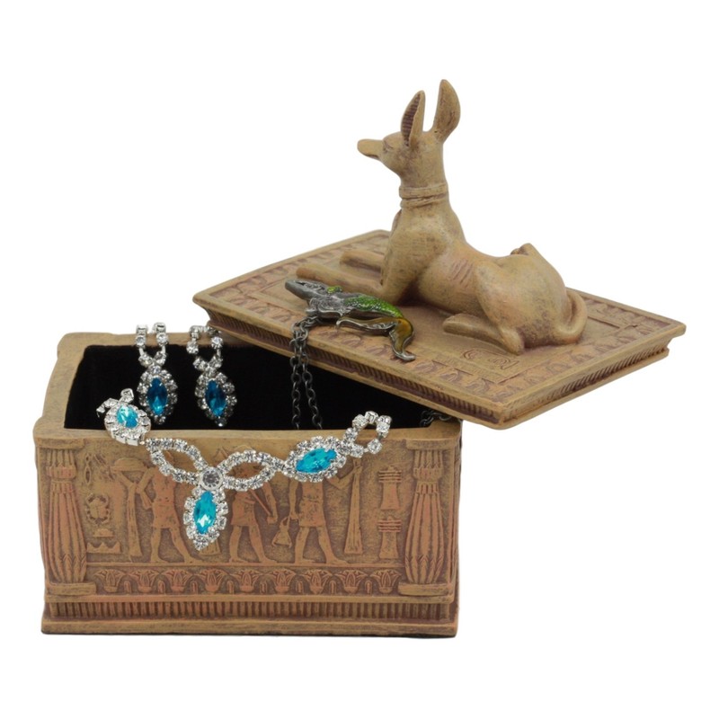 Ebros Small Eye of Horus and Anubis Dog Egyptian Jewelry