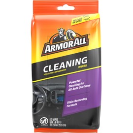 Armor All Car Interior Cleaner Wipes, Interior Cleaning Wipes for Cars, Trucks, Motorcycles, 60 Each