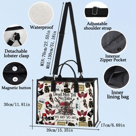 LEVLO Jack Sparrow Cosmetic Makeup Bag Angelica & Jack Fans Gift Dead Men Tell No Tales Jack Sparrow Toiletry Bag Pirate Lover Merchandise, Dead Men LT