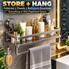 Suction Cup Bathroom Shelf for Shower Storage – 40cm Gray