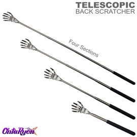 OntaRyon Telescopic Back Scratcher | Novelty Gifts for Men & Women | Portable Handheld Massage Stick | Small Stocking Fillers for Adults | Unusual & Funny Massager (Multi Colour)