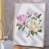 2Pcs Magnolia Flower Wall Stencil Templates 30 x 30cm Reusable