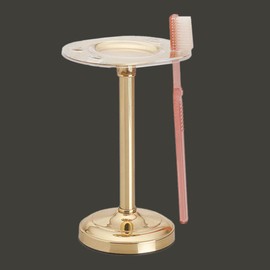 Vintage Free Standing Solid Brass Toothbrush Holder 4.5" H | Renovator's Supply