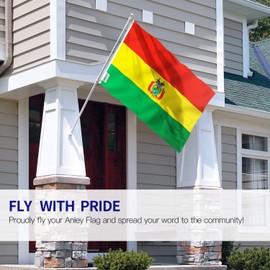 Anley Fly Breeze 3x5 Feet Bolivia Flag - Vivid Color and Fade Proof - Canvas Header and Double Stitched - Bolivian National Flags Polyester with Brass Grommets 3 X 5 Ft