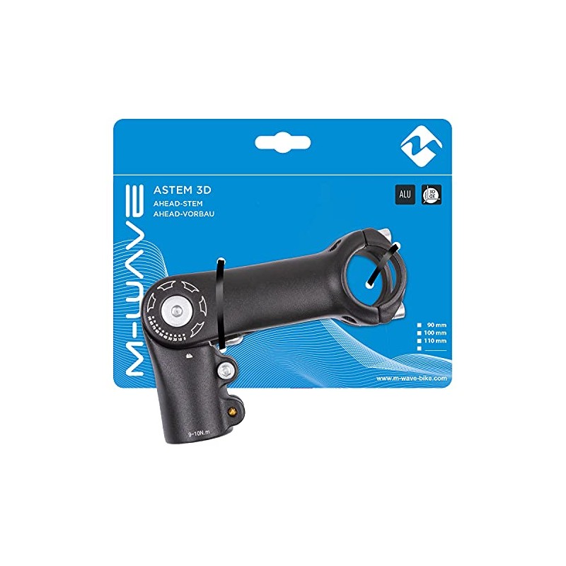 M-Wave Unisex Adult ST-C2.1 AHEAD Handlebar Stem Adjustable from 0°