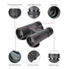 12×42 Magnification BAK4 Prism Binoculars Waterproof Outdoor Hunting Night Vision