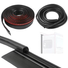 Dtomi RV Slide Out Seal Base, D-Seal Wiper Weather Stripping Compatible with RV Camper, 1" x 15/16" x 35' & 1/2' x 2.75' x 35’Black Rubbers Replaces# 018-312-EKD, 018-341 EK