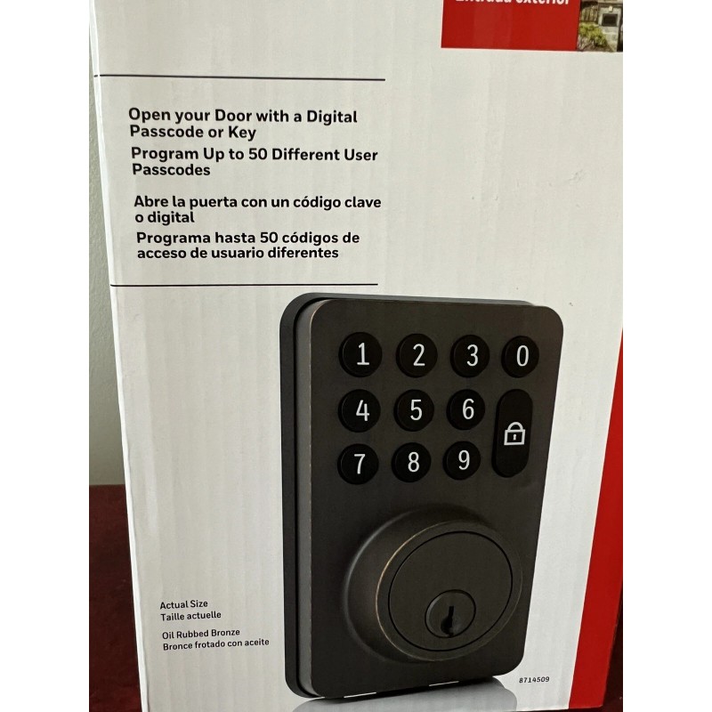 Honeywell Digital Deadbolt Door Lock Electronic Keypad - Oil Rubbed