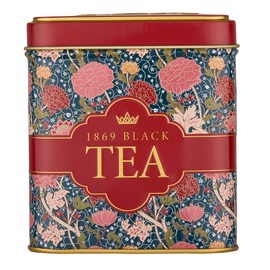New English Teas Victorian Garden Tea Tin with 32 English 1869 Blend Teabags – Tapestry Inspired Tin with Decorative Roses