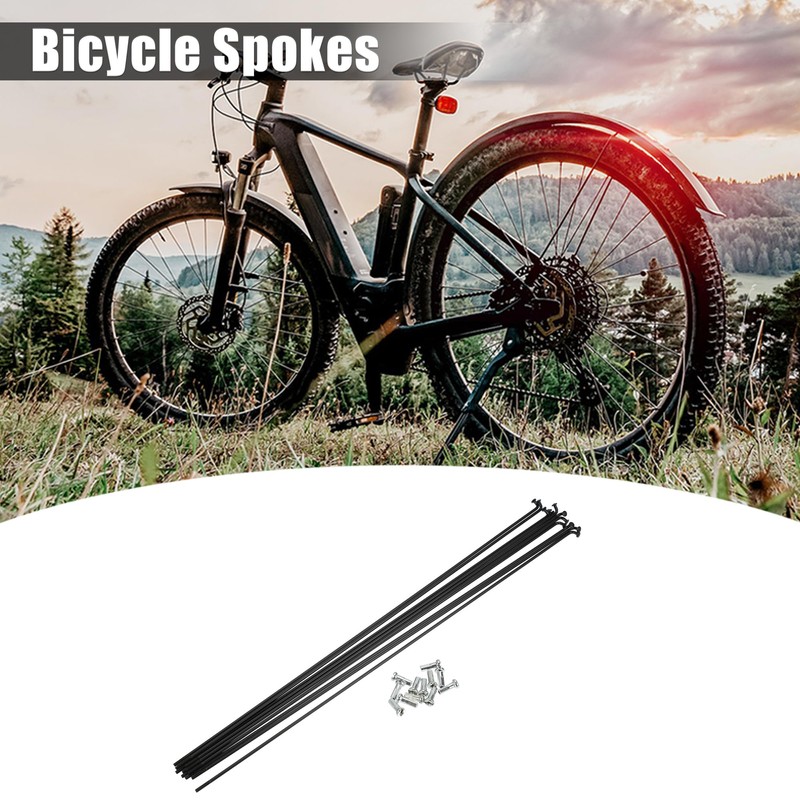 X AUTOHAUX 12 Pcs 14G J Bend 293mm Bike Bicycle