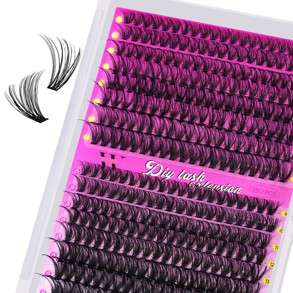 Lash Clusters Wispy 320PCS Eyelash Clusters 30D 40D Lashes Clusters