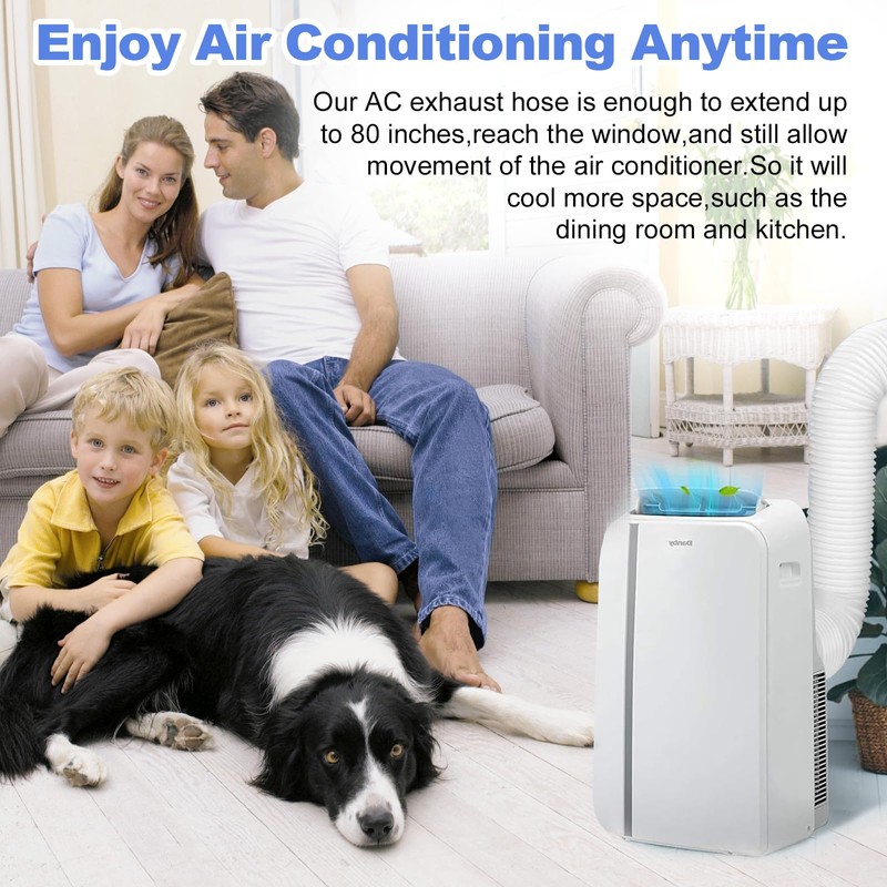 5.1 Inch Portable AC Air Conditioner Hose Anti-Clockwise Thread &