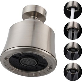 iFealClear Aireador De Grifo De Fregadero, Cabezal Rociador De Grifo Giratorio De Ángulo Grande, Grifo De Fregadero De Cocina De 360 Grados con 4 Modos De Rociado, Adaptador De Rosca Hembra Y Macho