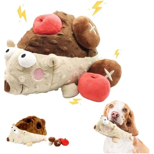 Interactive Hide and Seek Hedgehog Plush Toy with Removable Apples