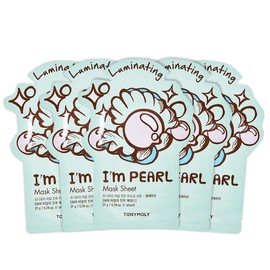 TONYMOLY - Mascarilla Facial Iluminadora De Perla Im Real 5 pzas.