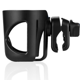 Marine Boat Rail Cup Holder, Clamp-on Mount Marine Universal Rotation Drinks Holder, No Drilling Install On Bimini Top Rail Or Pole, Grip Rail, Grab Bar, Yacht, Kayak, Bikes, Boat Gifts for Boat Lover