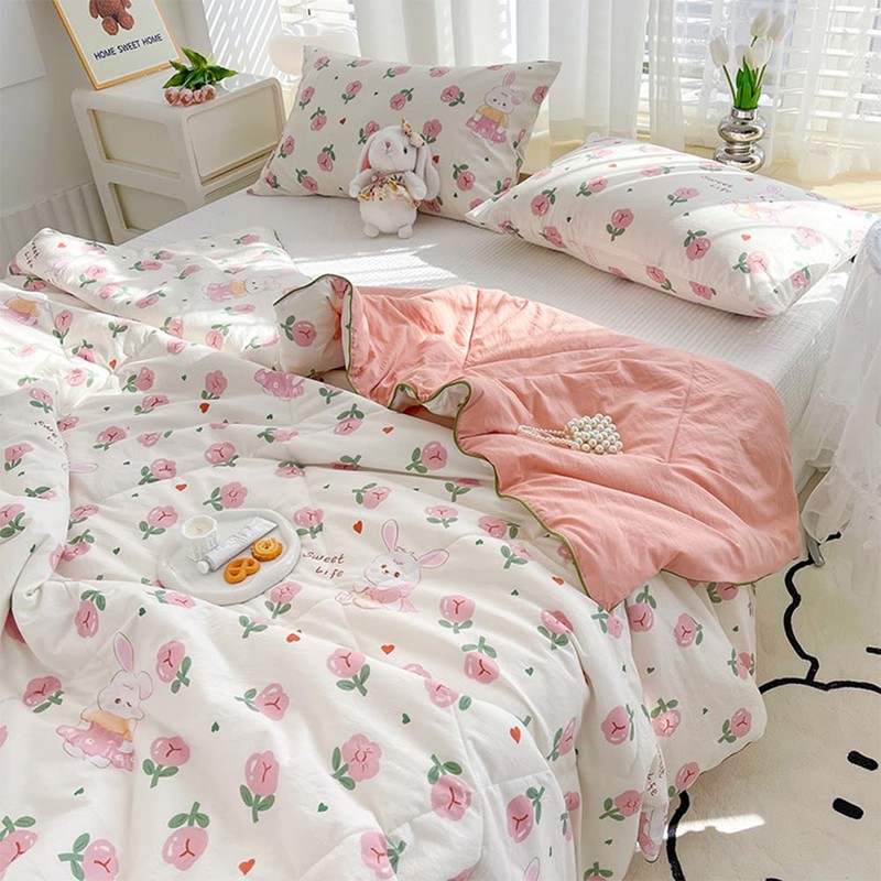 FANSU Quilted Bedspreads Single Double Super King Bed Size, Reversible