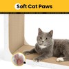 Conlun Cardboard Cat Scratcher, 23" L-Shaped Scratch Pad, Vertical Wall-Leaning