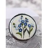 Leimandy 4-Pack Embroidered Bridesmaid Compact Mirrors - Double-Sided 1x/2x Magnifying