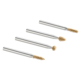 Kutzall 4-Piece Rotary Burr Detail Kit - 1⁄8" Shaft, Fine – Wood Carving Bit for Dremel, Foredom, Ryobi, DeWalt, Milwaukee Tools - Structured Tungsten Carbide, 18FKIT02